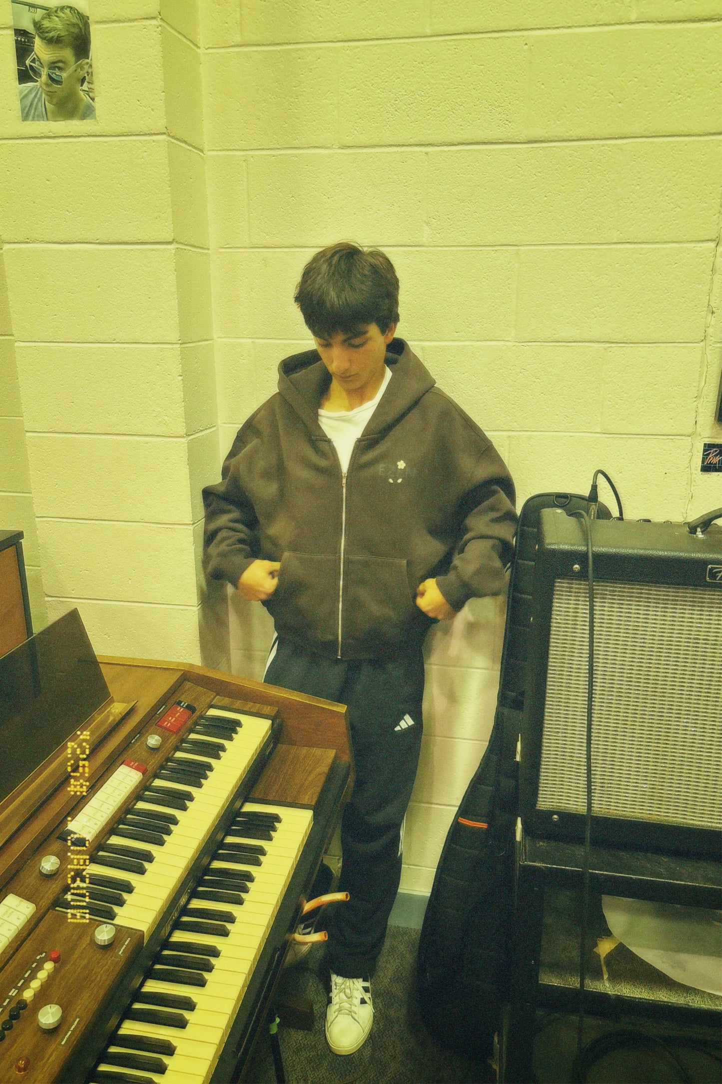 Fleece Zip-Up Boxy Hoodie