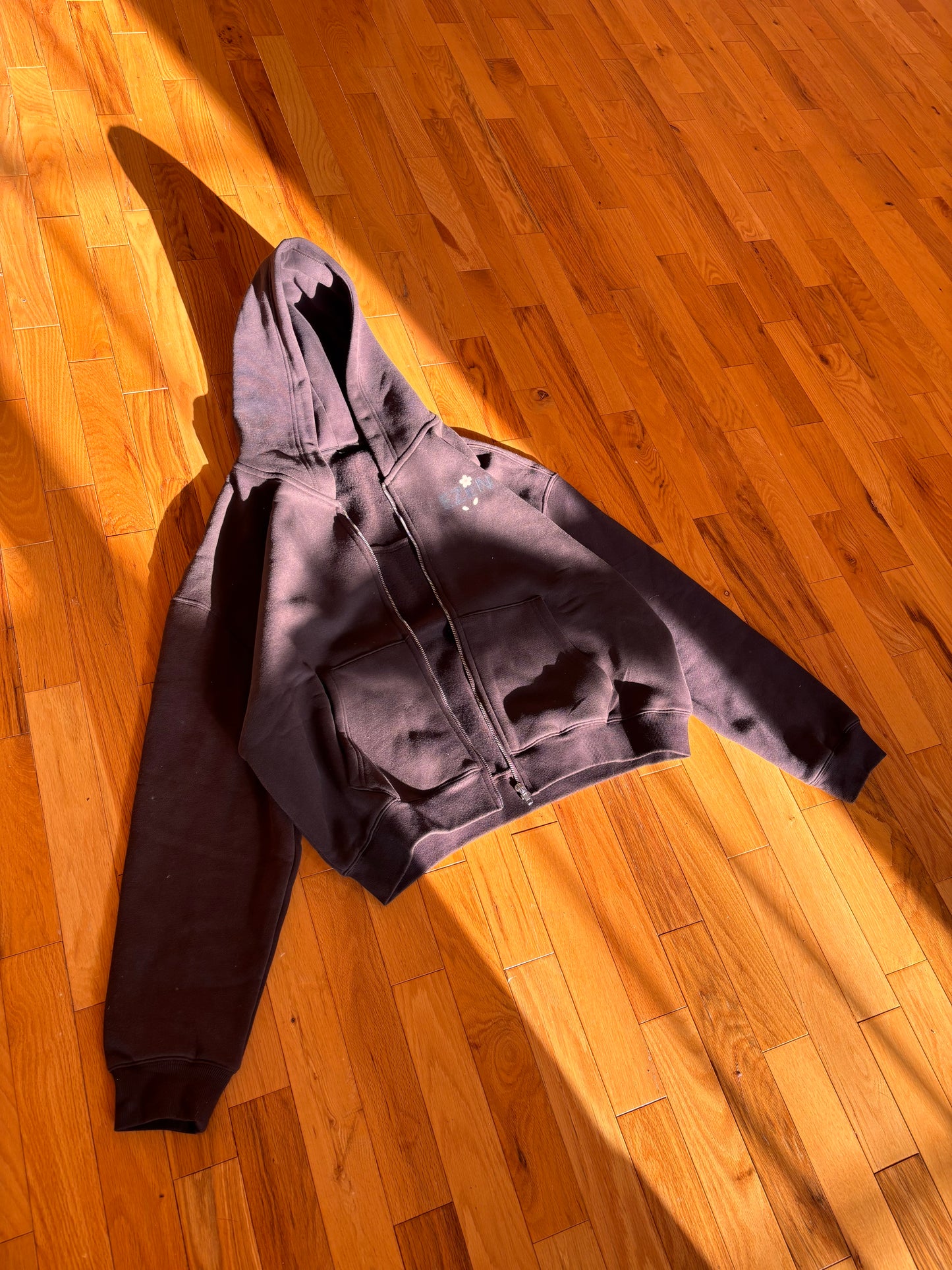 Fleece Zip-Up Boxy Hoodie